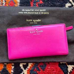 Kate Spade pink fold wallet